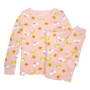 Joe Fresh Girls 100% Cotton Pink Pancake & Waffle PJ'S, Size 4 ~ NWT
